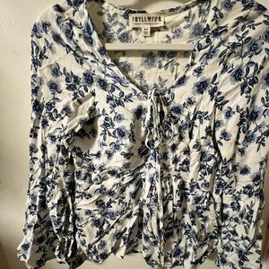 Floral Top Bell Sleeve